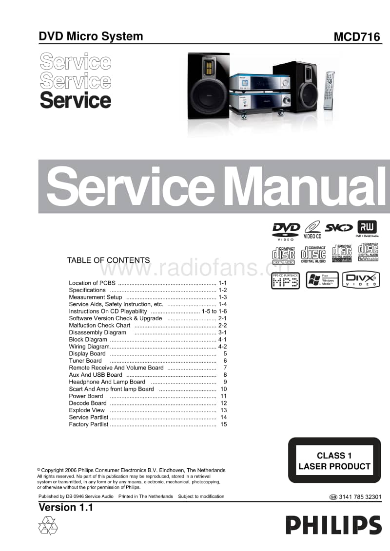 Philips-MCD-716-Service-Manual电路原理图.pdf_第1页