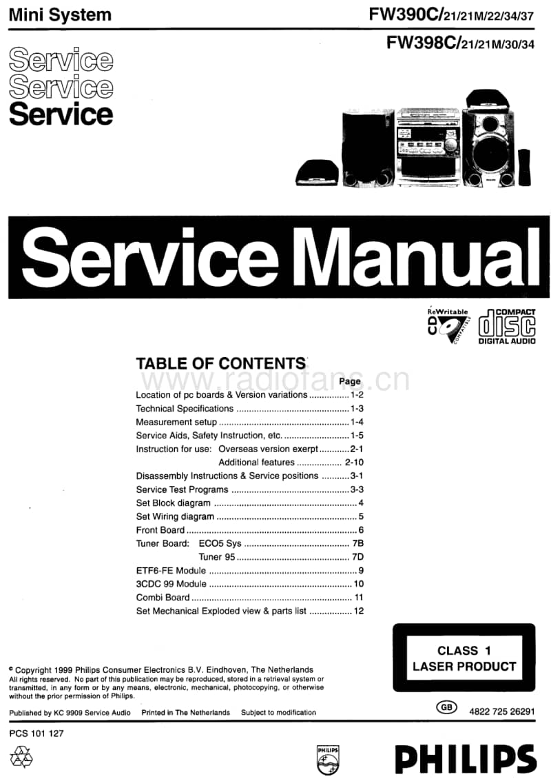 Philips-FW-398-C-Service-Manual电路原理图.pdf_第1页