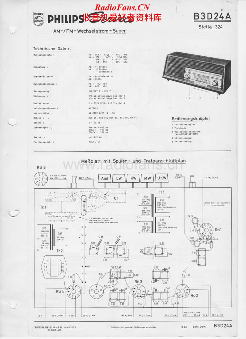 Philips-B-3-D-24-A-Service-Manual电路原理图.pdf_第1页