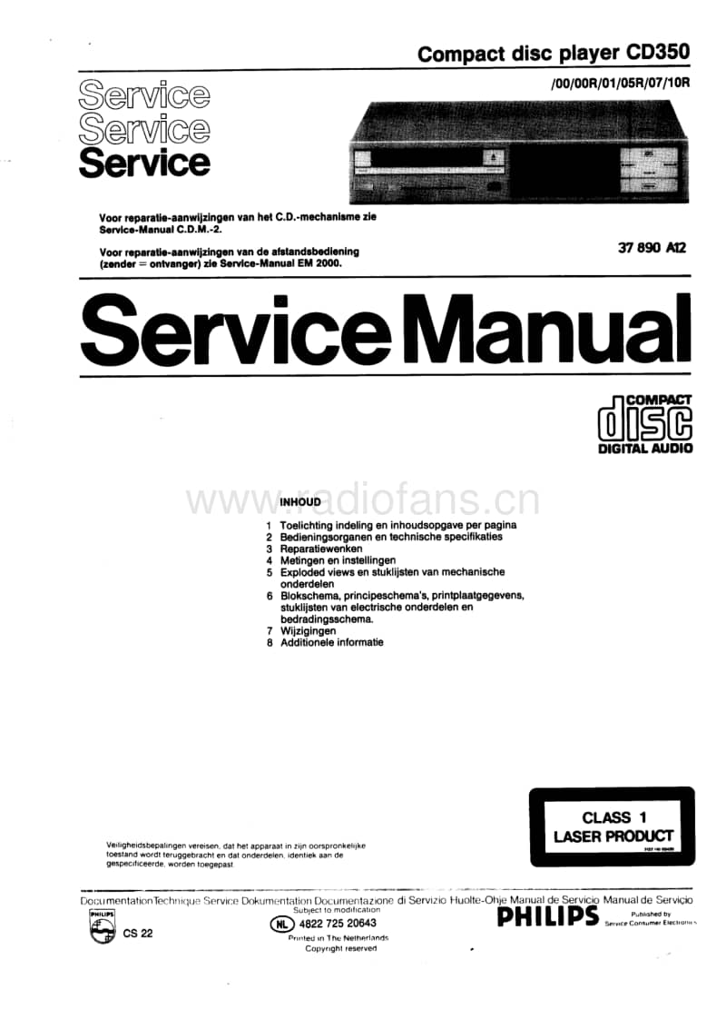 Philips-CD-350-Service-Manual电路原理图.pdf_第1页