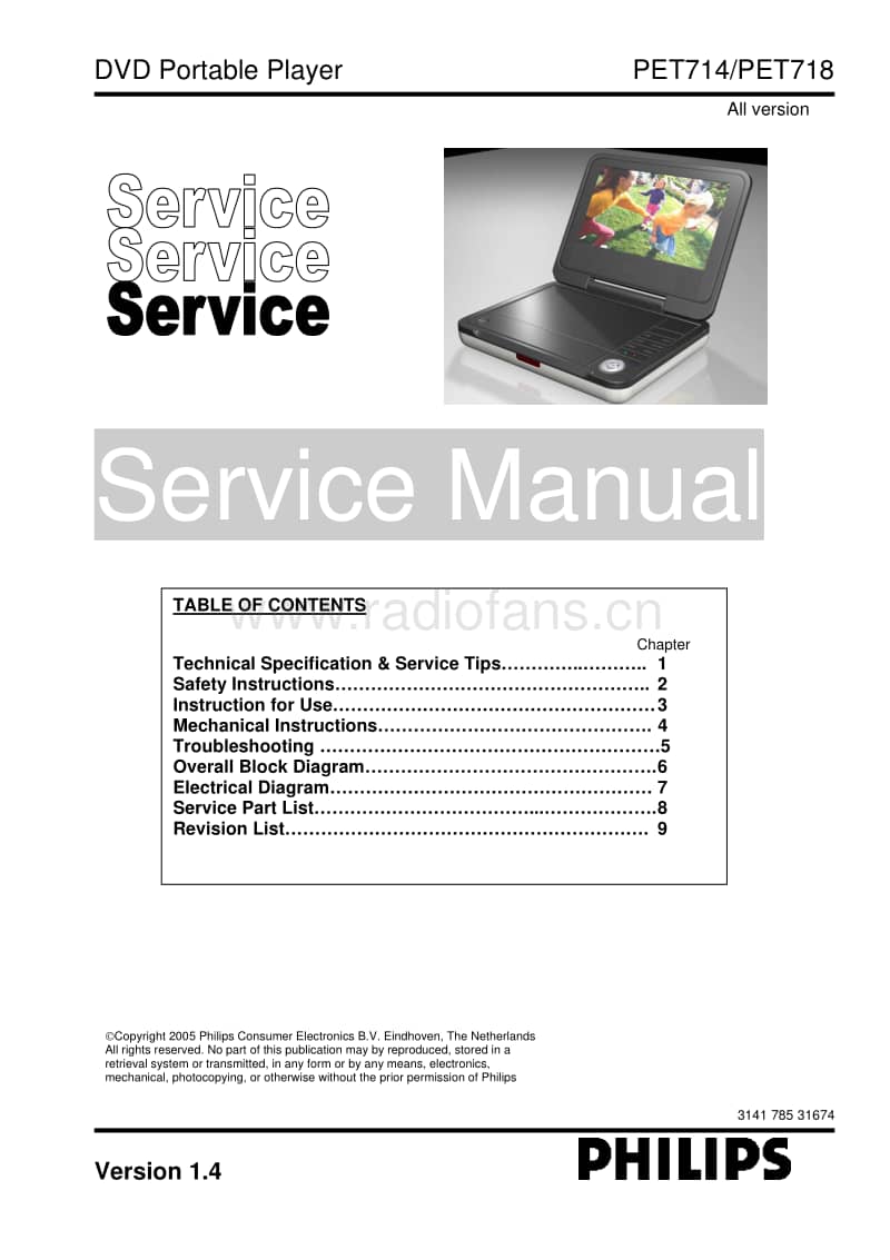 Philips-PET-718-Service-Manual电路原理图.pdf_第1页