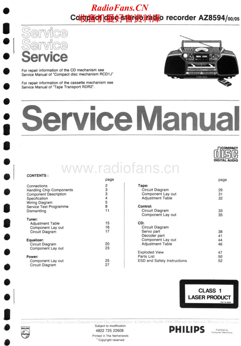 Philips-AZ-8594-Service-Manual电路原理图.pdf_第1页