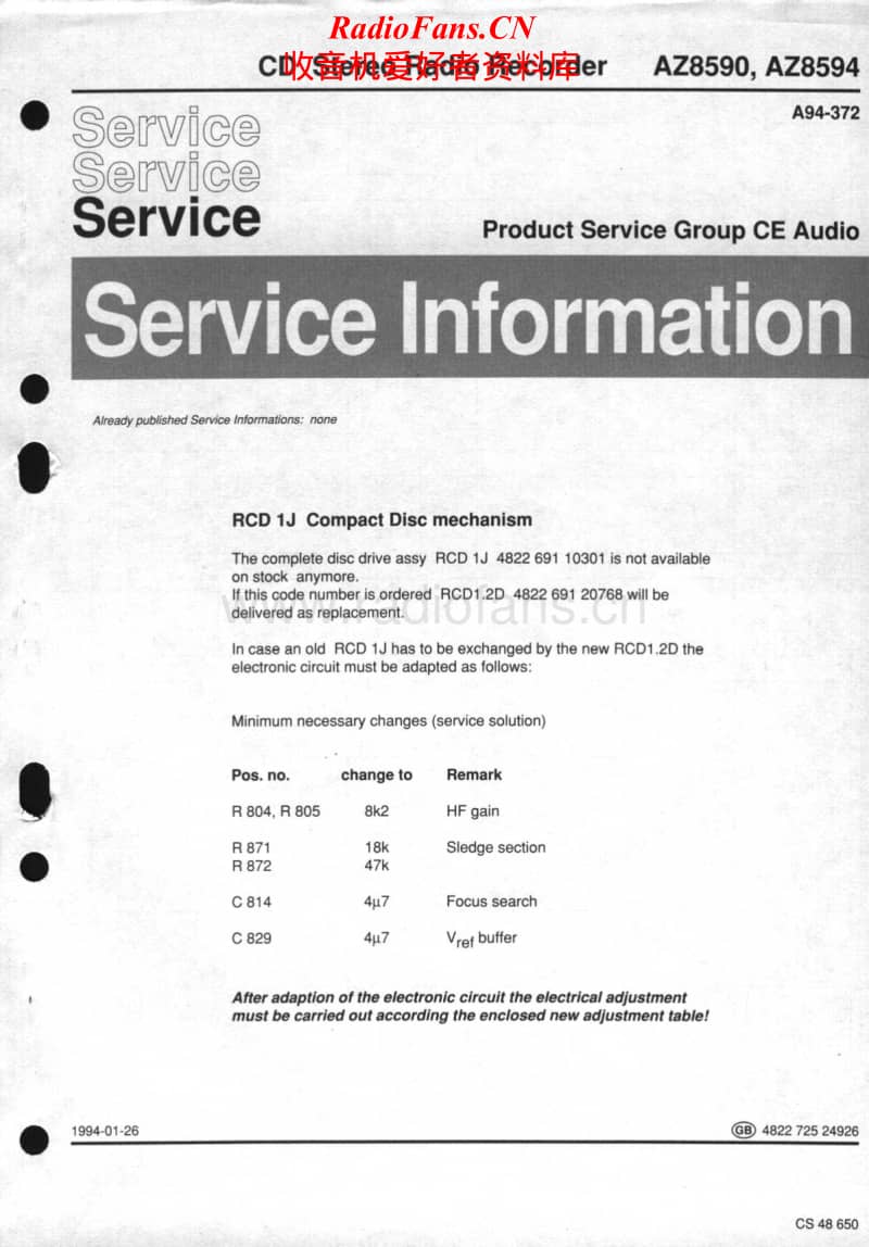 Philips-AZ-8594-Service-Manual电路原理图.pdf_第2页