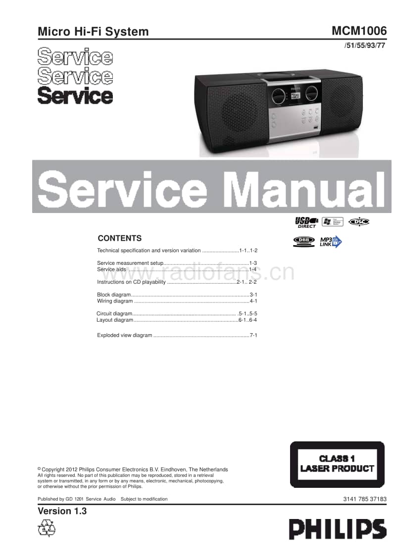 Philips-MCM-1006-Service-Manual电路原理图.pdf_第1页