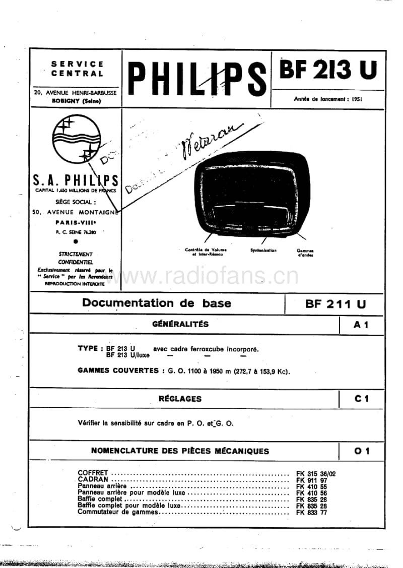 Philips-BF-213-U-Service-Manual电路原理图.pdf_第1页