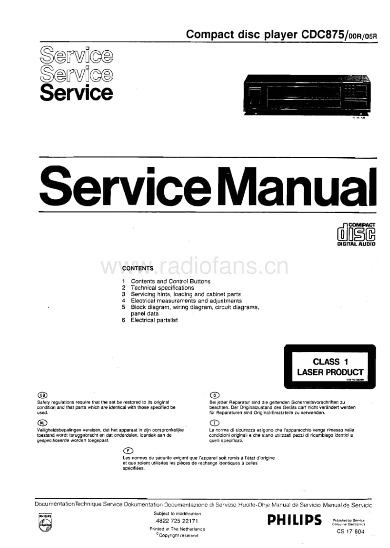 Philips-CDC-875-Service-Manual电路原理图.pdf_第1页