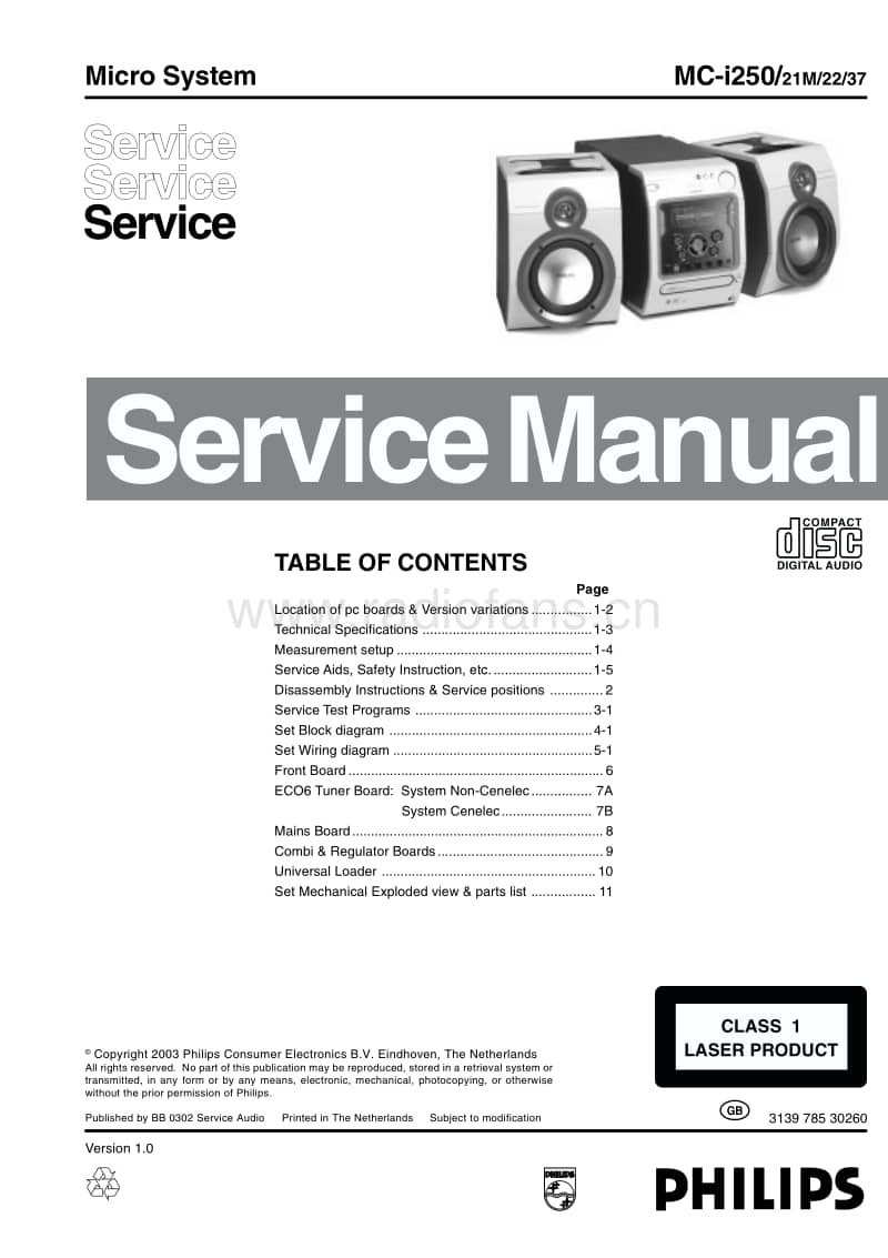 Philips-MCI-250-Service-Manual电路原理图.pdf_第1页