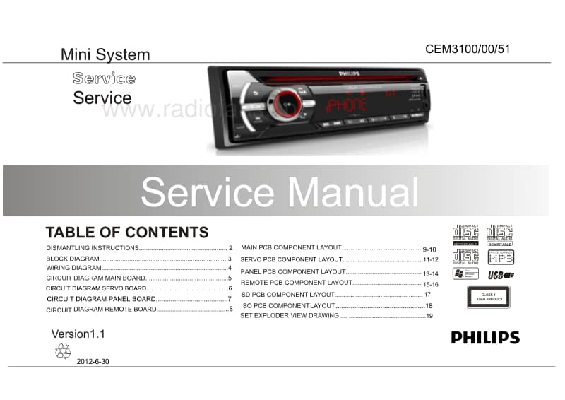 Philips-CEM-3100-Service-Manual电路原理图.pdf_第1页