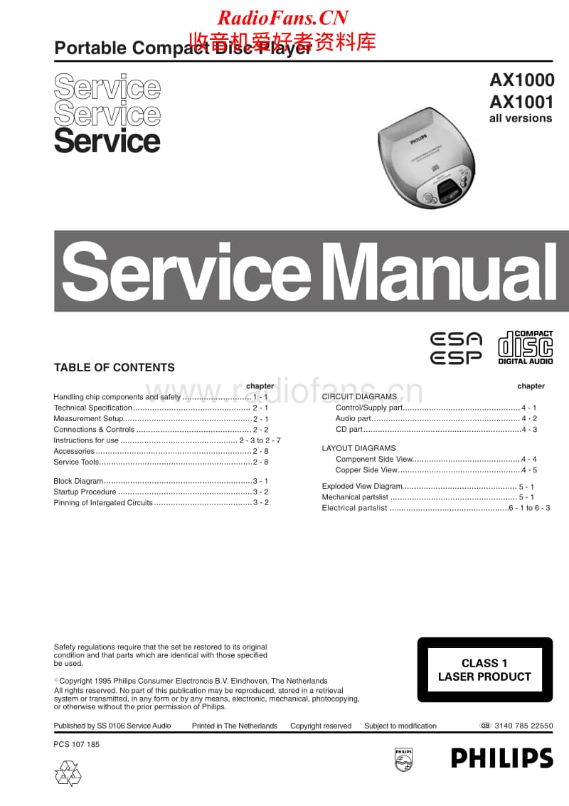 Philips-AX-1000-Service-Manual电路原理图.pdf_第1页