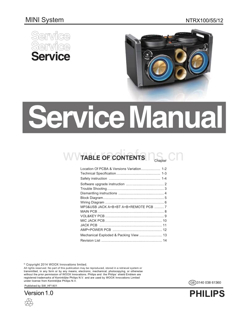 Philips-NTRX-100-Service-Manual电路原理图.pdf_第1页