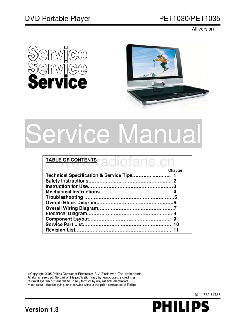 Philips-PET-1030-Service-Manual电路原理图.pdf_第1页