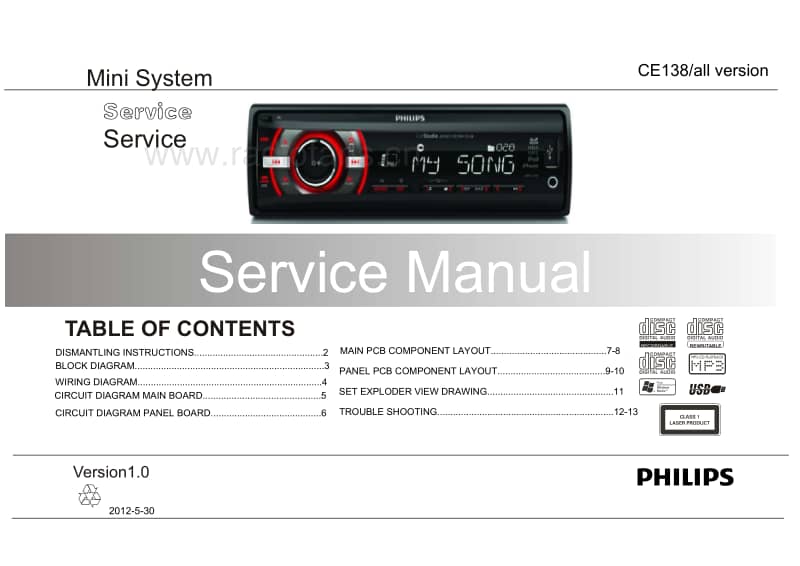 Philips-CE-138-Service-Manual电路原理图.pdf_第1页