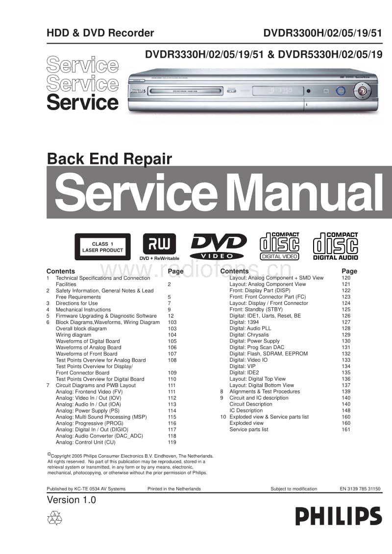 Philips-DVDR-3330-H-Service-Manual电路原理图.pdf_第1页