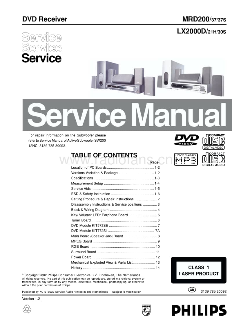 Philips-MRD-200-Service-Manual电路原理图.pdf_第1页