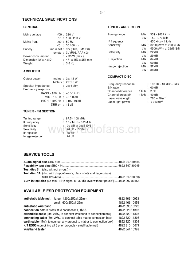 Philips-AZ-2048-Service-Manual电路原理图.pdf_第3页