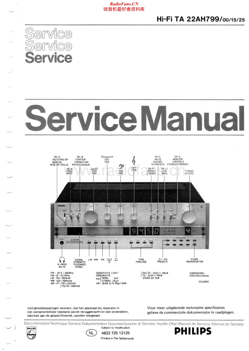 Philips-22-AH-799-Service-Manual电路原理图.pdf_第1页