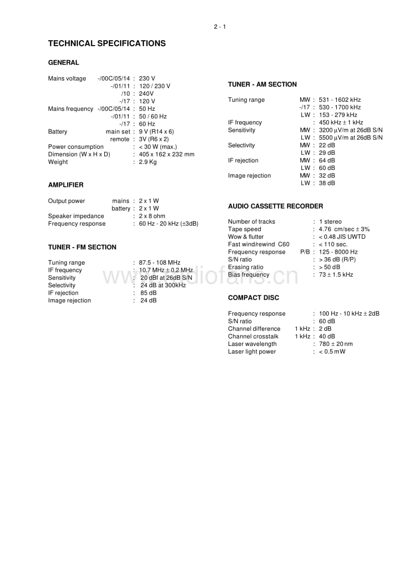 Philips-AZ-1500-AZ-1505-Service-Manual电路原理图.pdf_第3页