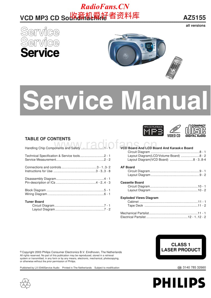 Philips-AZ-5155-Service-Manual电路原理图.pdf_第1页