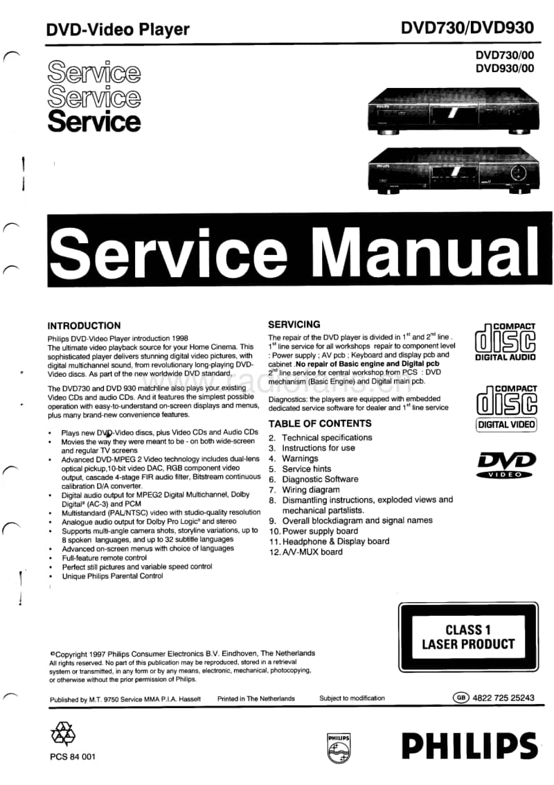 Philips-DVD-930-Service-Manual电路原理图.pdf_第1页