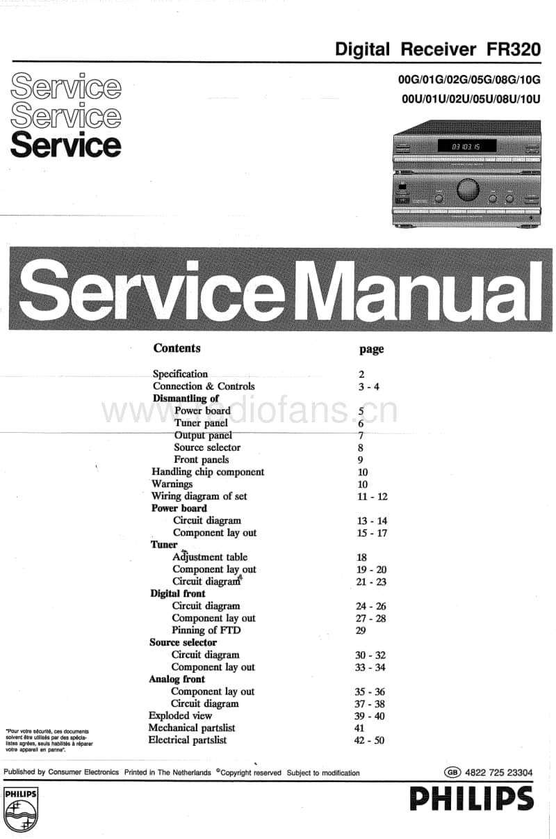 Philips-FR-320-Service-Manual电路原理图.pdf_第1页