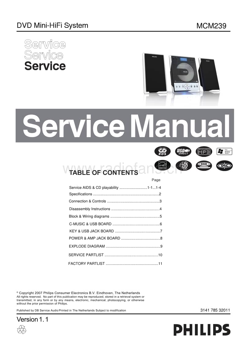 Philips-MCM-239-Service-Manual电路原理图.pdf_第1页