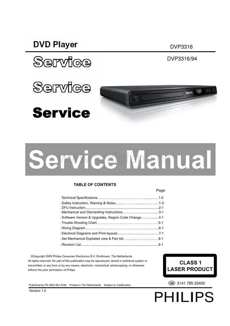 Philips-DVP-3316-Service-Manual电路原理图.pdf_第1页