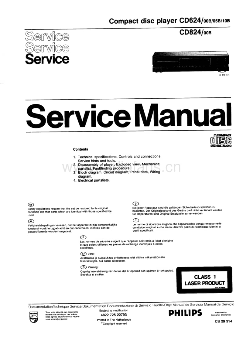 Philips-CD-824-Service-Manual电路原理图.pdf_第1页