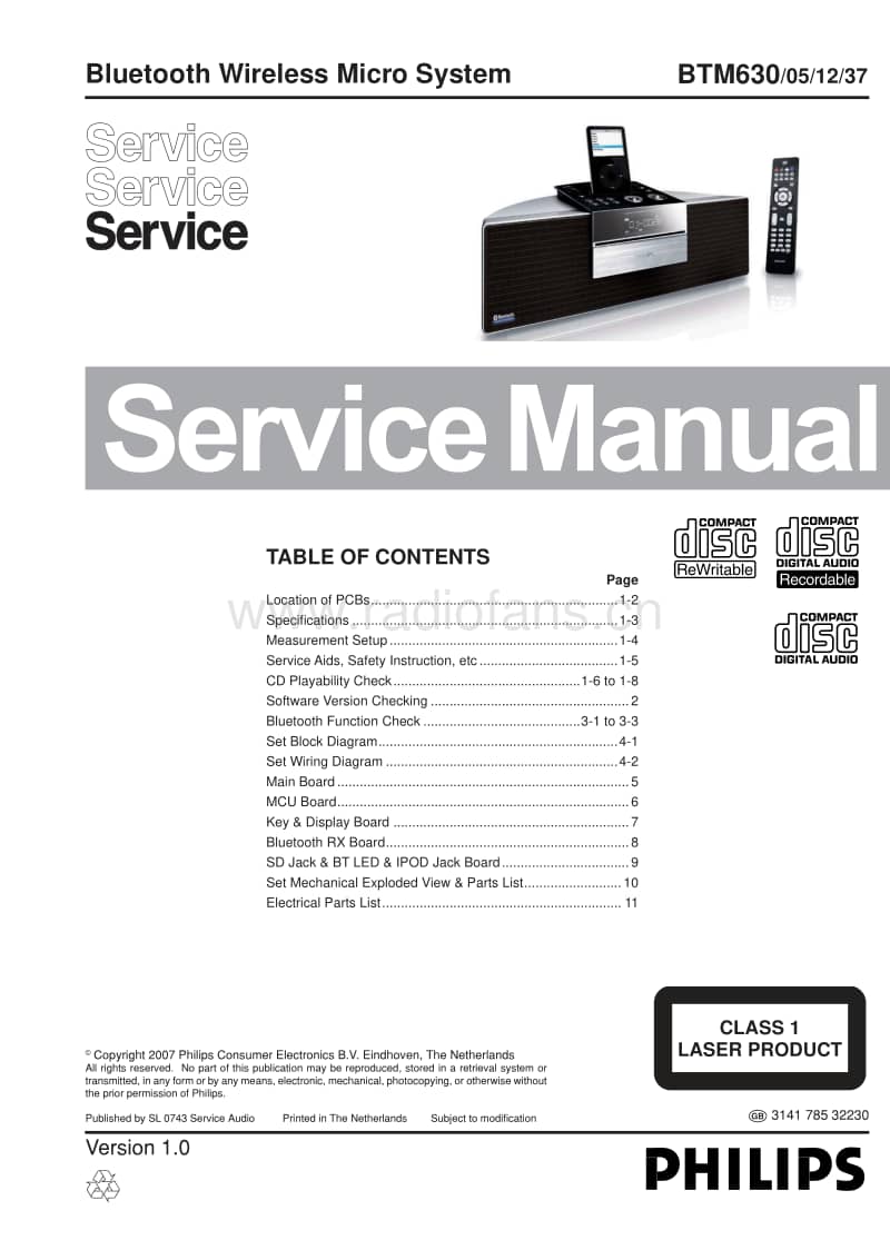 Philips-BTM-630-Service-Manual电路原理图.pdf_第1页