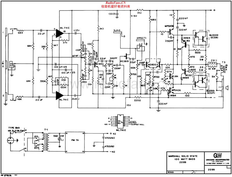 Marshall-2099-100W-Bass-Schematic电路原理图.pdf_第1页