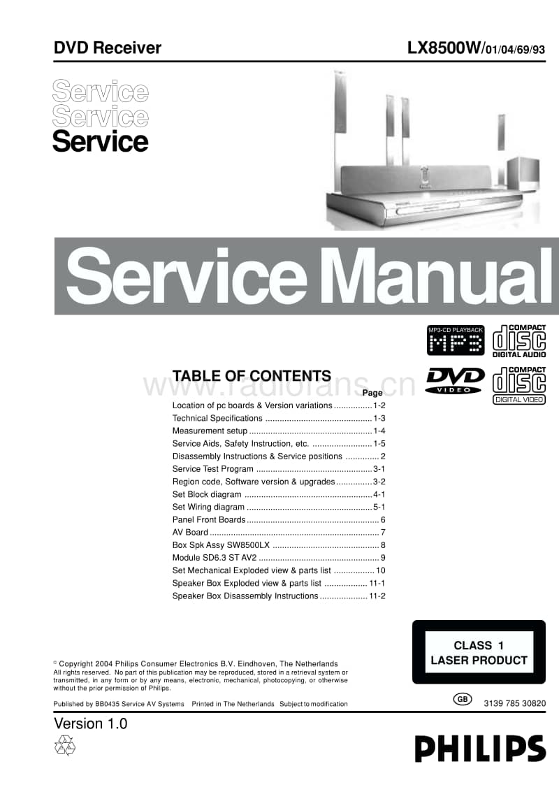 Philips-LX-8500-W-Service-Manual电路原理图.pdf_第1页