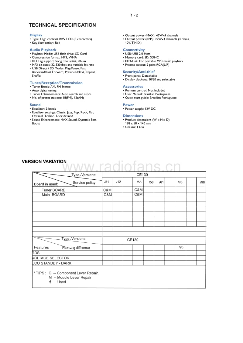 Philips-CE-130-130-X-Service-Manual电路原理图.pdf_第2页