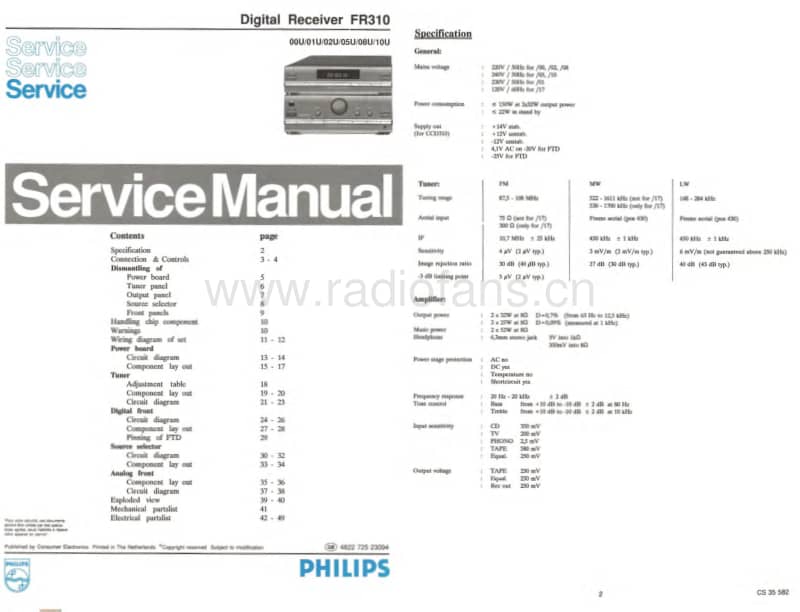 Philips-FR-310-Service-Manual电路原理图.pdf_第1页