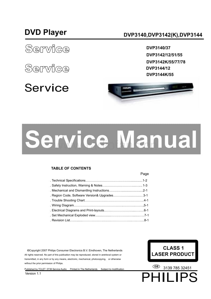 Philips-DVP-3140-Service-Manual电路原理图.pdf_第1页