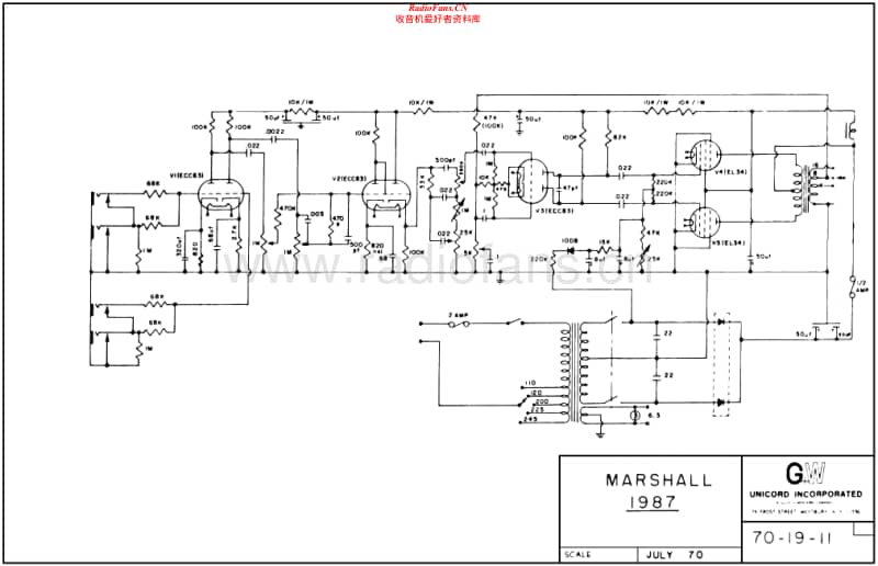 Marshall-1987-50W-Schematic电路原理图.pdf_第1页