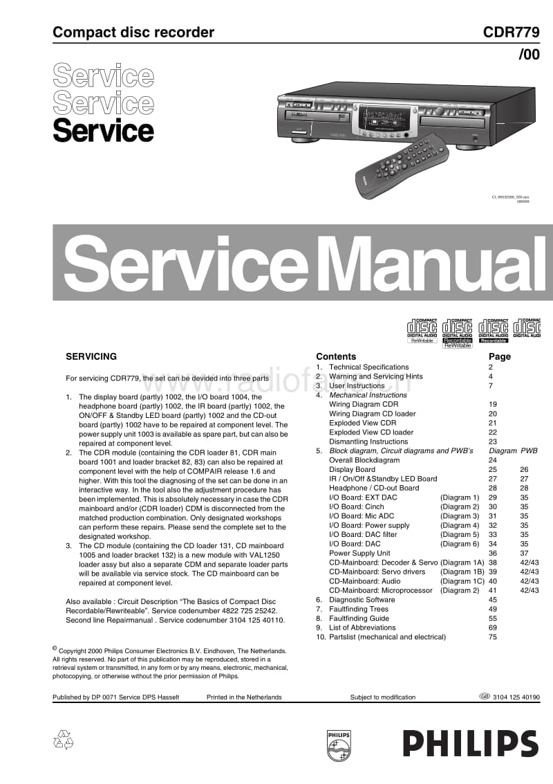 Philips-CDR-779-Service-Manual电路原理图.pdf_第1页