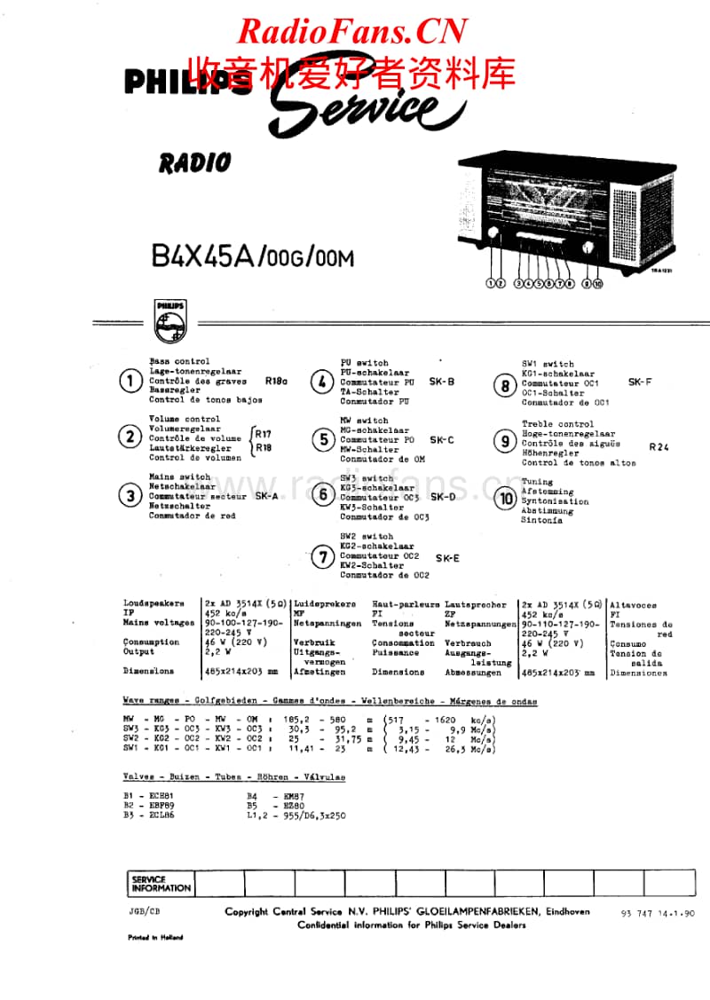 Philips-B-4-X-45-A-Service-Manual电路原理图.pdf_第1页