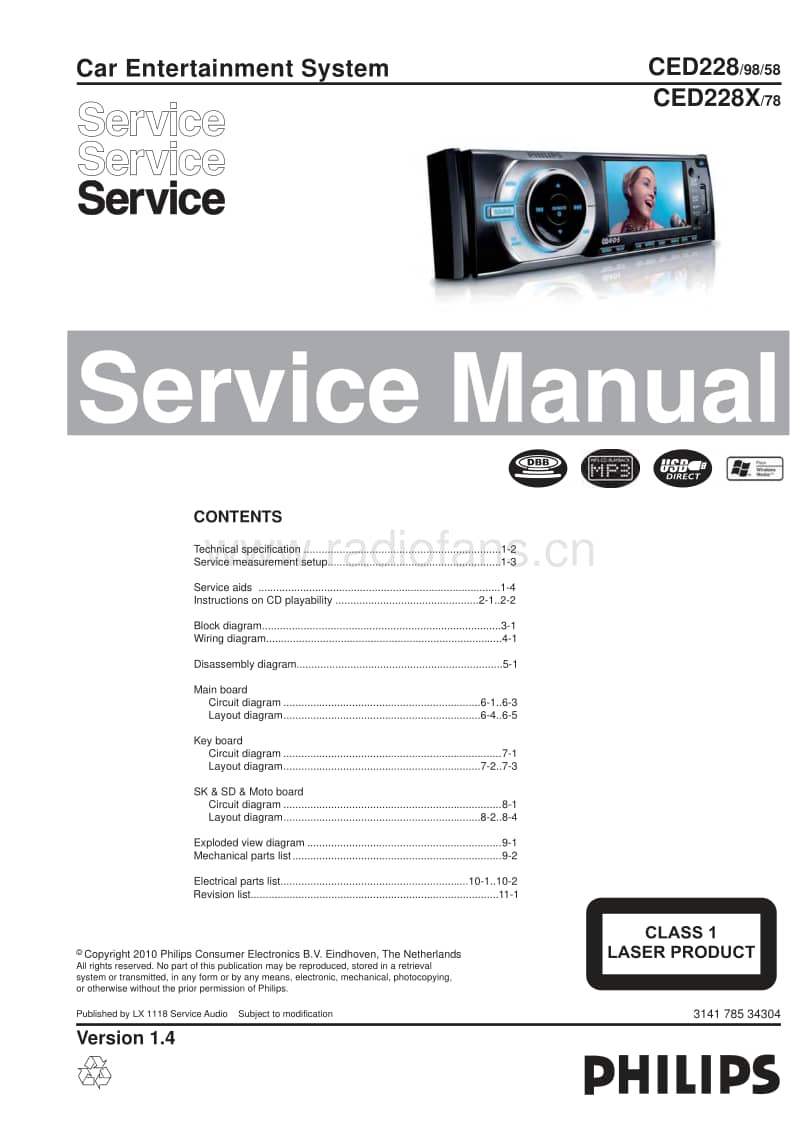 Philips-CED-228-CED-228-X-Service-Manual电路原理图.pdf_第1页