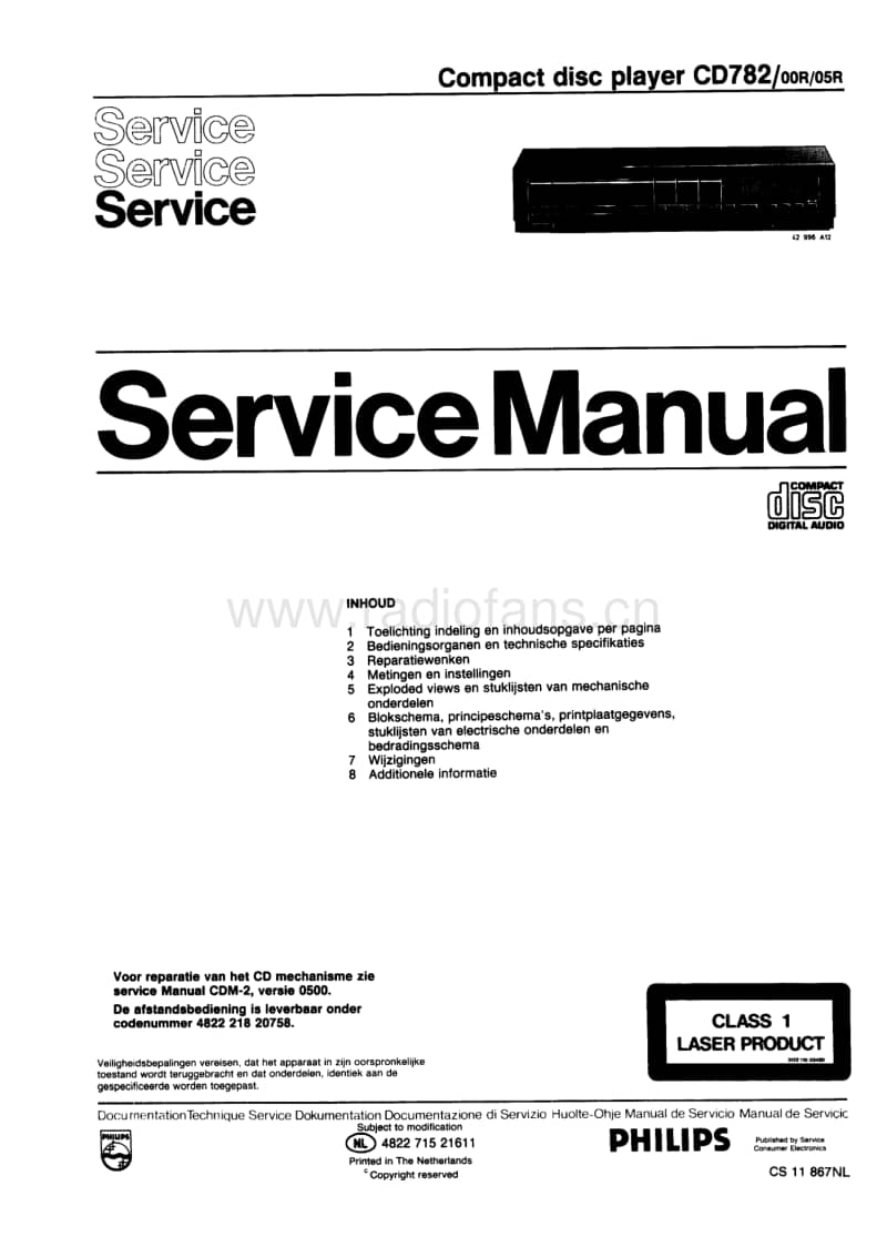 Philips-CD-782-Service-Manual电路原理图.pdf_第1页