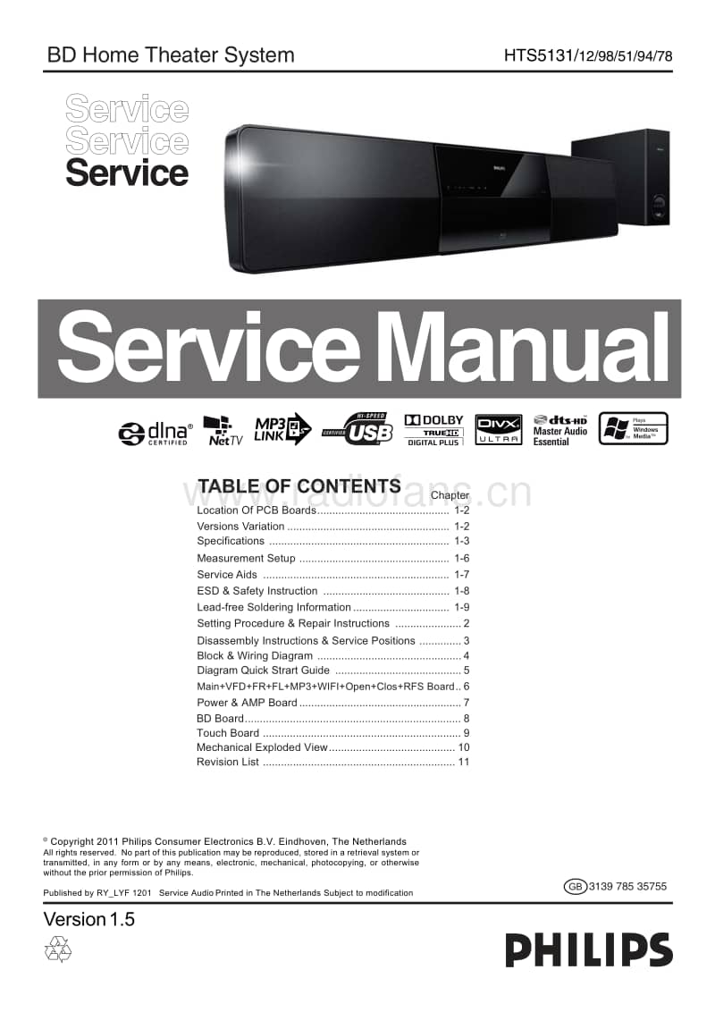 Philips-HTS-5131-Service-Manual电路原理图.pdf_第1页