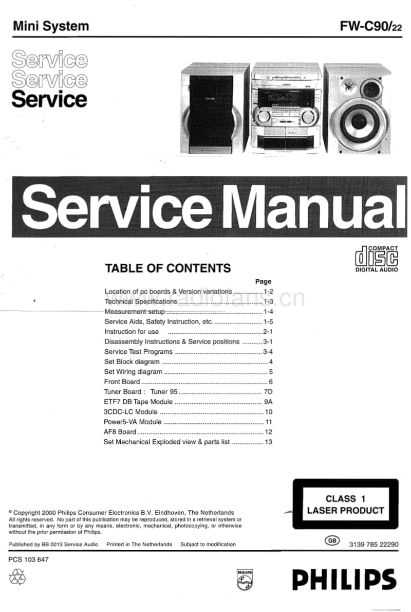 Philips-FWC-90-Service-Manual电路原理图.pdf_第1页