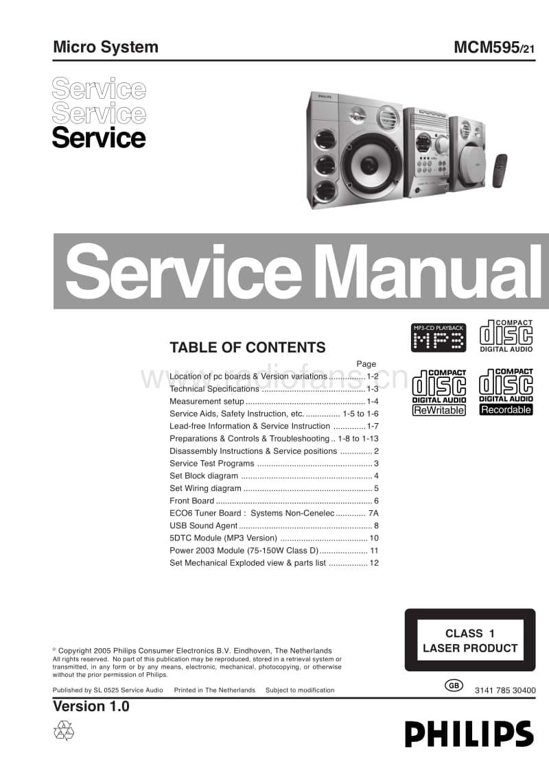 Philips-MCM-595-Service-Manual电路原理图.pdf_第1页