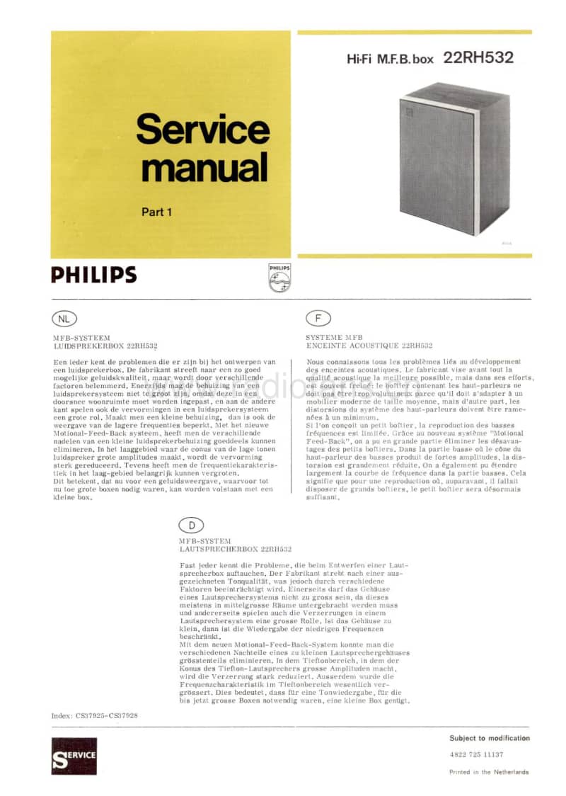 Philips-RH-532-Service-Manual电路原理图.pdf_第1页