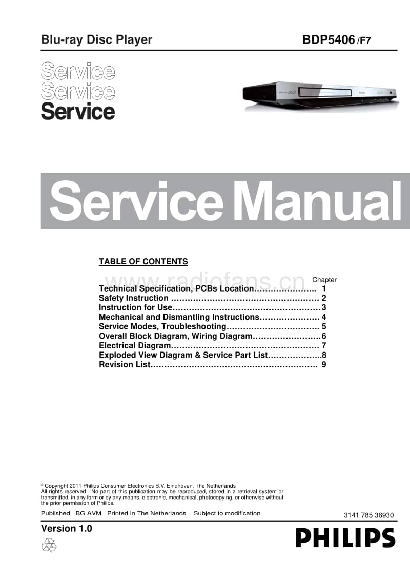 Philips-BDP-5406-Service-Manual电路原理图.pdf_第1页