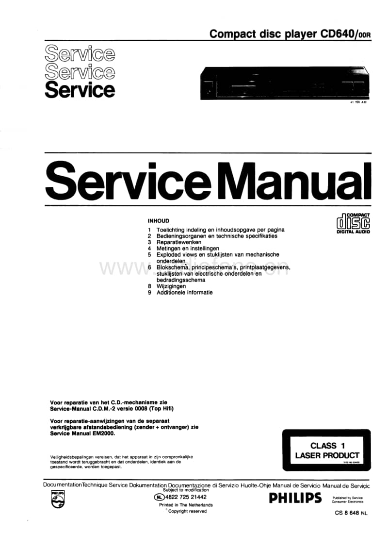 Philips-CD-640-Service-Manual电路原理图.pdf_第1页