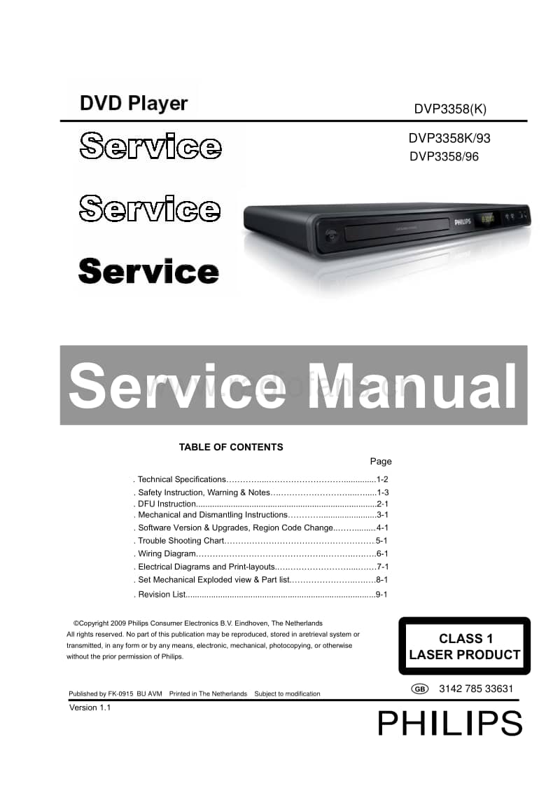 Philips-DVP-3358-Service-Manual电路原理图.pdf_第1页