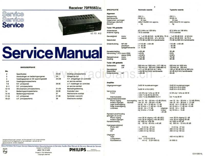 Philips-FR-563-Service-Manual电路原理图.pdf_第1页