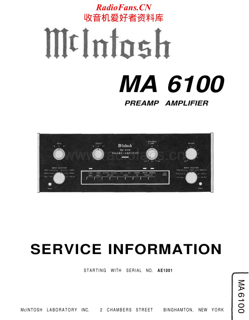 McIntosh-MA-6100-Service-Manual电路原理图.pdf_第1页