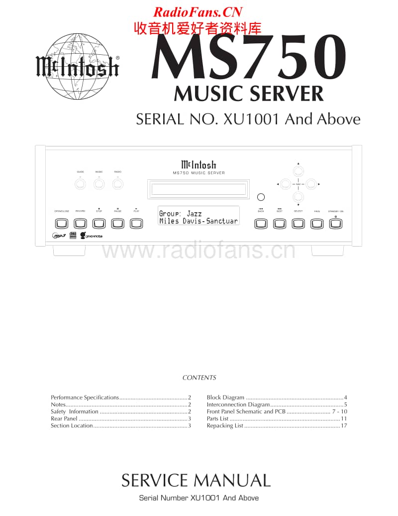 McIntosh-MS-750-Service-Manual电路原理图.pdf_第1页