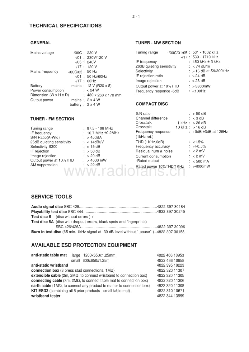 Philips-AZ-2537-AZ-2538-Service-Manual电路原理图.pdf_第3页