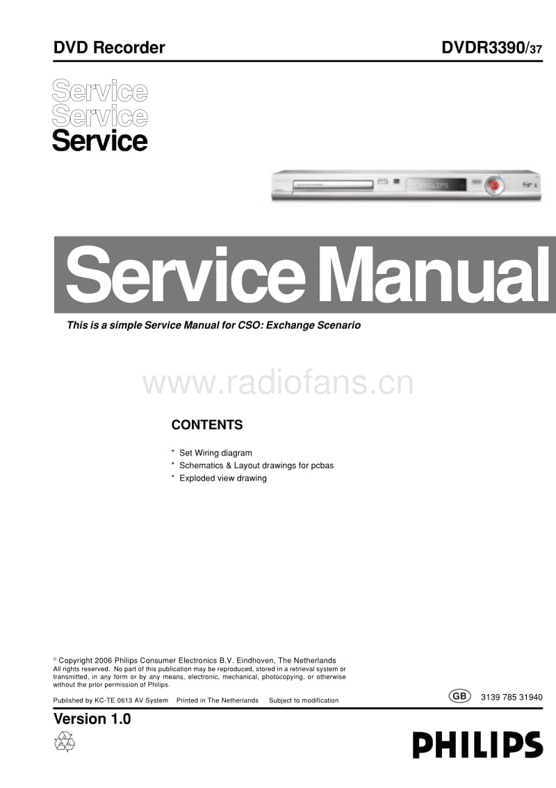 Philips-DVDR-3390-Service-Manual电路原理图.pdf_第1页